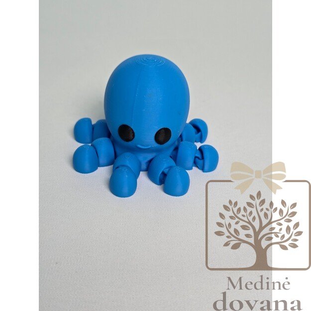 Mėlynasis Aštuonkojis – lankstus 3D spausdintas žaisliukas vaikams