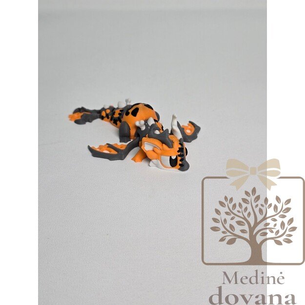 Šešėlių Miško Drakonas – lankstus 3D spausdintas fantazijos žaisliukas