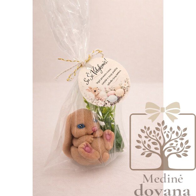 Rankų darbo muiliukas „Mažas zuikutis“ – Velykų dovanėlė