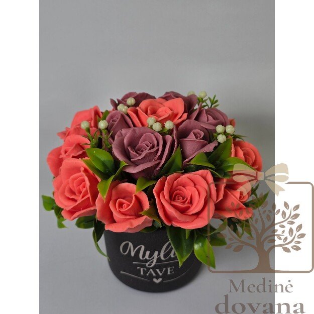 Muilo gėlių kompozicija „Myliu tave“