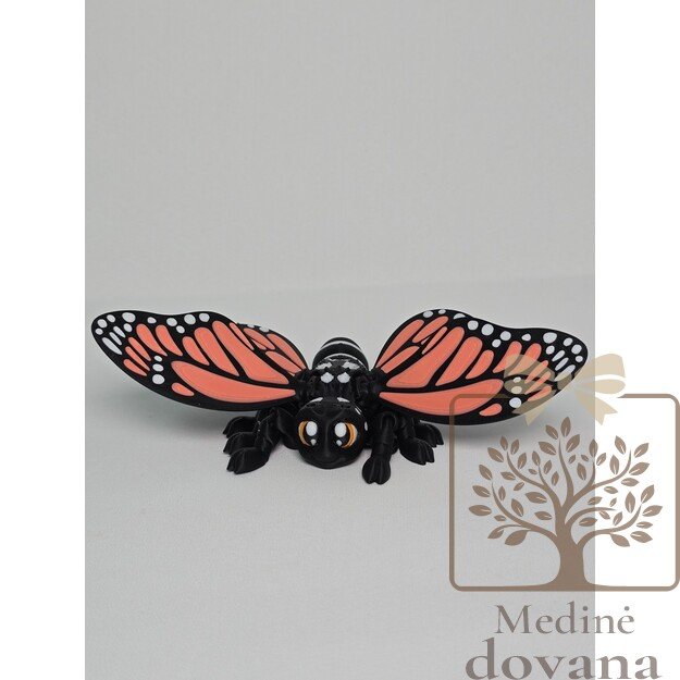 Monarcho drugelis – lanksti 3D spausdinta figūrėlė vaikams