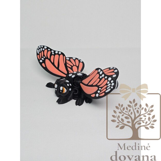 Monarcho drugelis – lanksti 3D spausdinta figūrėlė vaikams