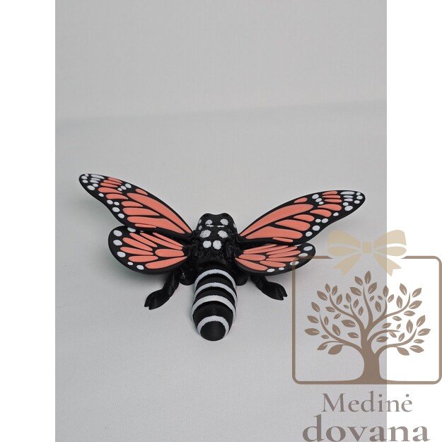 Monarcho drugelis – lanksti 3D spausdinta figūrėlė vaikams