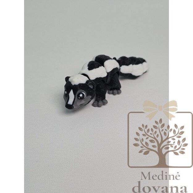 Lankstus Skunkas – lankstus 3D spausdintas žaisliukas vaikams