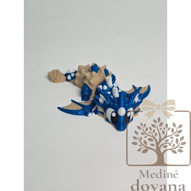 Jūrinis Drakonas – lankstus 3D spausdintas fantazijos žaislas vaikams