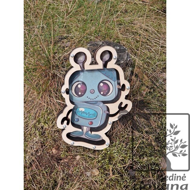 Medinė taupyklė ROBOTAS