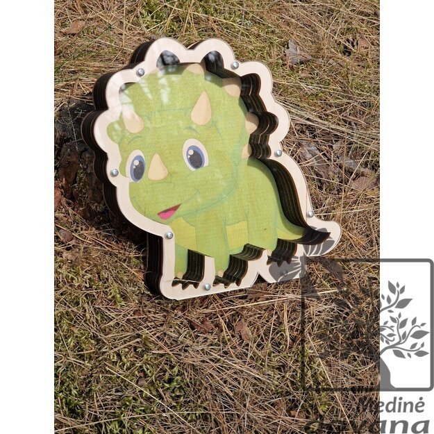 Medinė taupyklė DINOZAURAS
