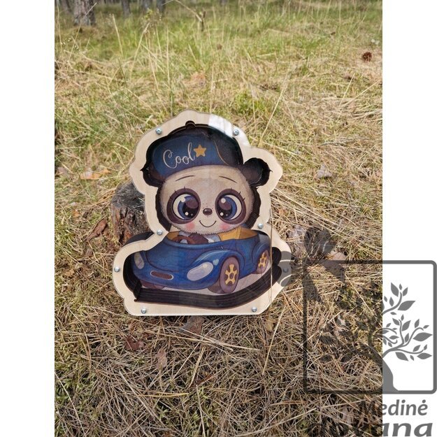 Medinė taupyklė PANDA